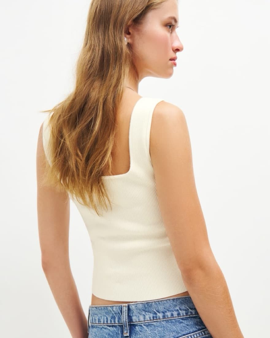 Reformation Julia Ribbed Sweater Tank - Image 3