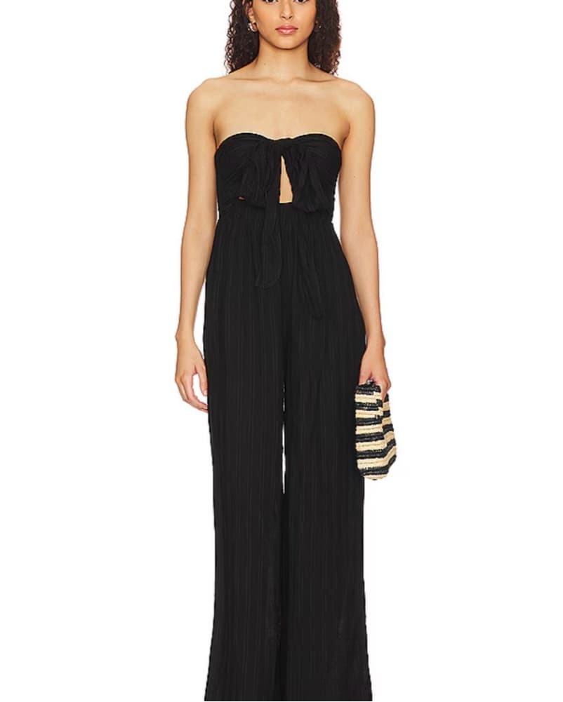 Black Jumpsuit with Front Cutout - Image 3