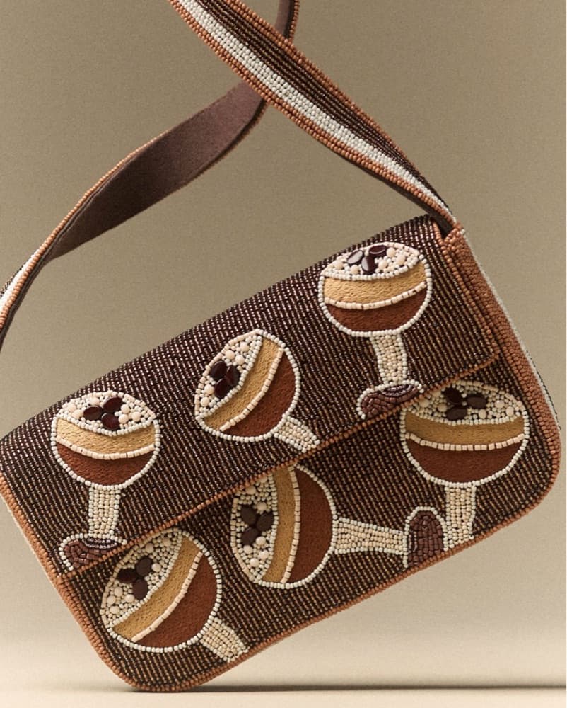 Anthro Espresso Martini Beaded Fiona Bag - Image 3