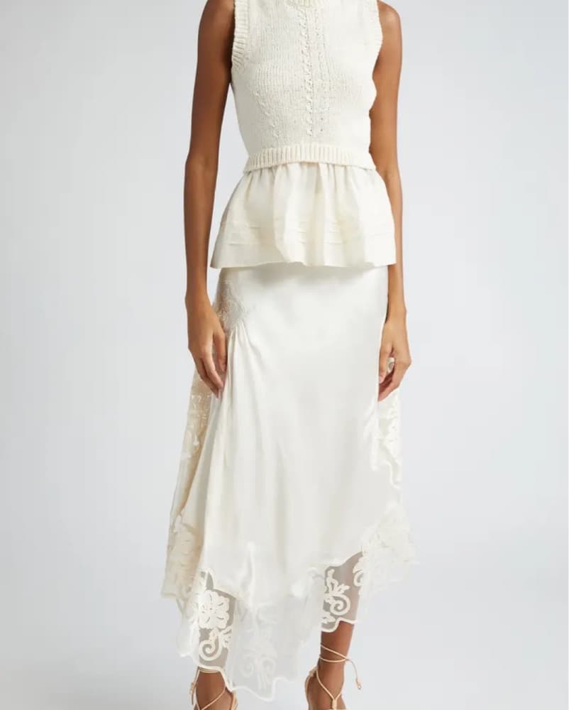 Ulla Johnson Lace Trimmed Skirt - Image 2