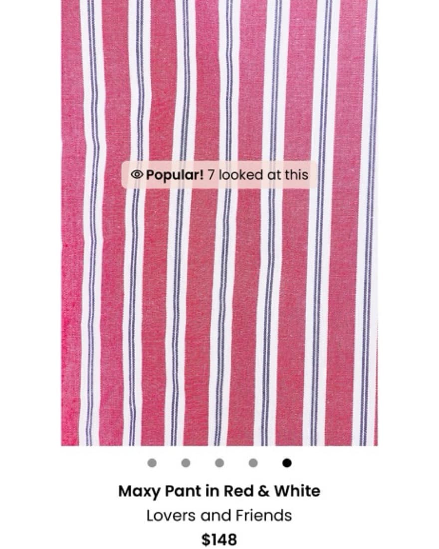 Maxy Pant in Vibrant Red & White Stripes - Image 4