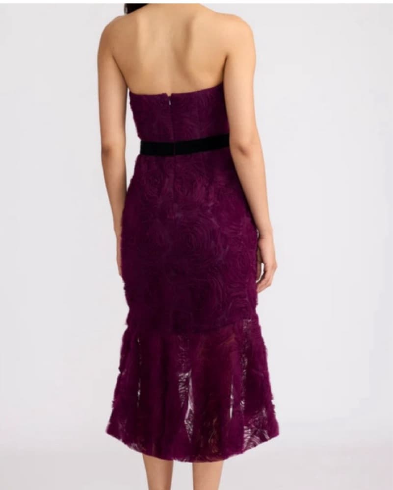 Zac Posen Strapless Purple Dress - Image 3