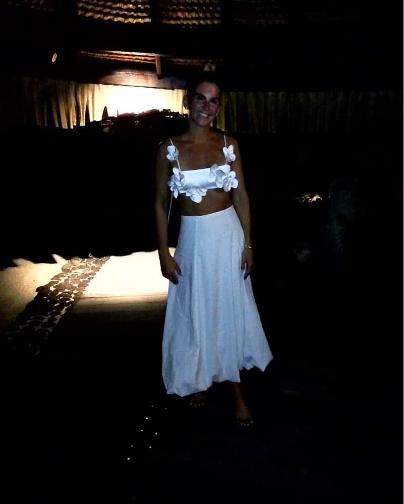 White Floral Skirt Set - Image 2