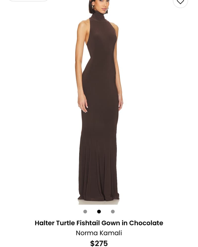 NORMA KAMALI  Halter Fishtail Gown - Image 1