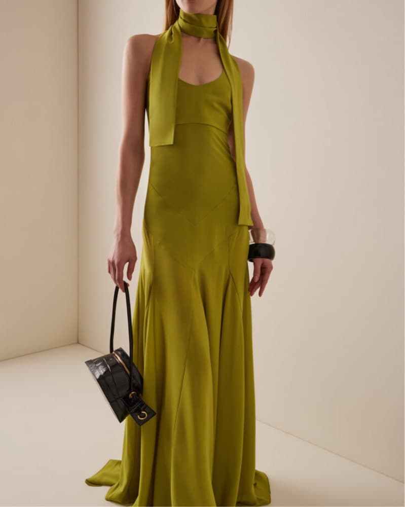 Siedres Moda Exclusive Raye Green Dress - Image 1