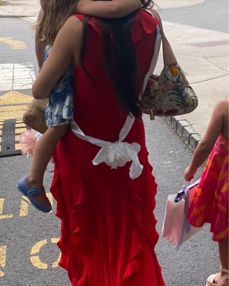 Red Ruffle Gucci Gown Size 4 - Image 5