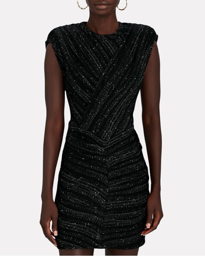 Iro Tozcan Metallic Ruched Mini Dress - Image 1