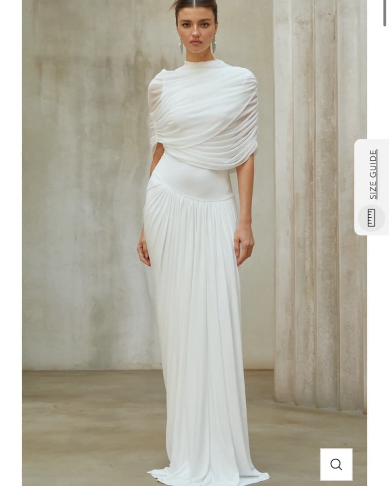 Miss Rosier White Draped Gown - Image 1
