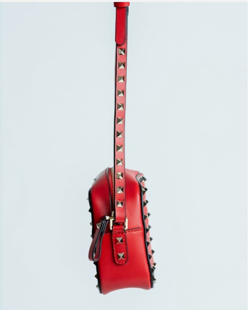 Valentino Red Rockstud leather Bag - Image 2