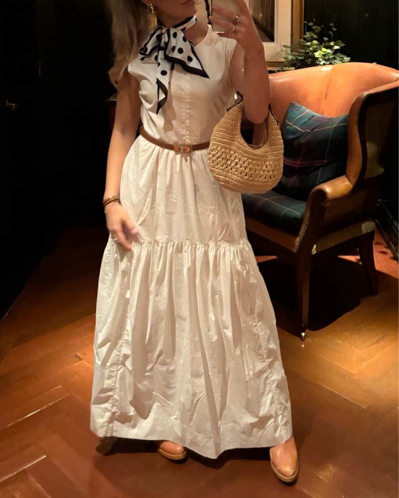 White Ralph Lauren Inspired Dress - Image 1