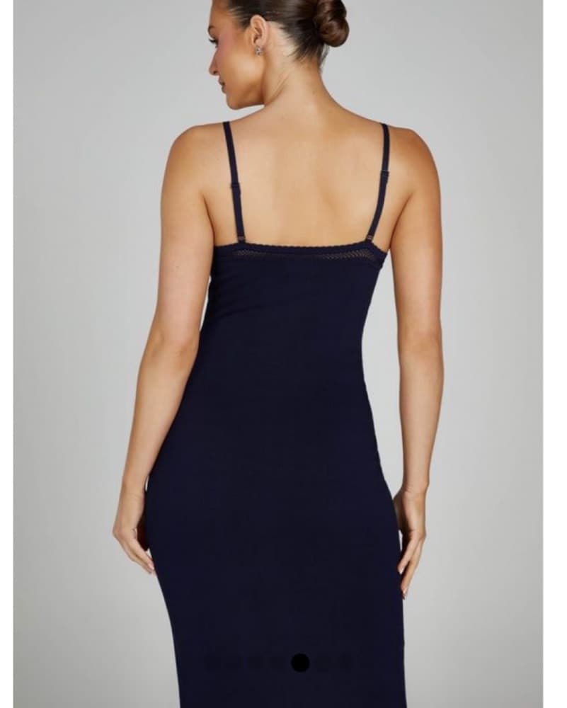 Meshki Maia Pointele Knit Maxi - Navy - Image 3