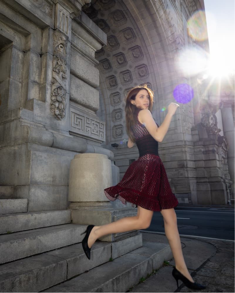Chic ALAIA Jacquard Mini Dress - Image 1