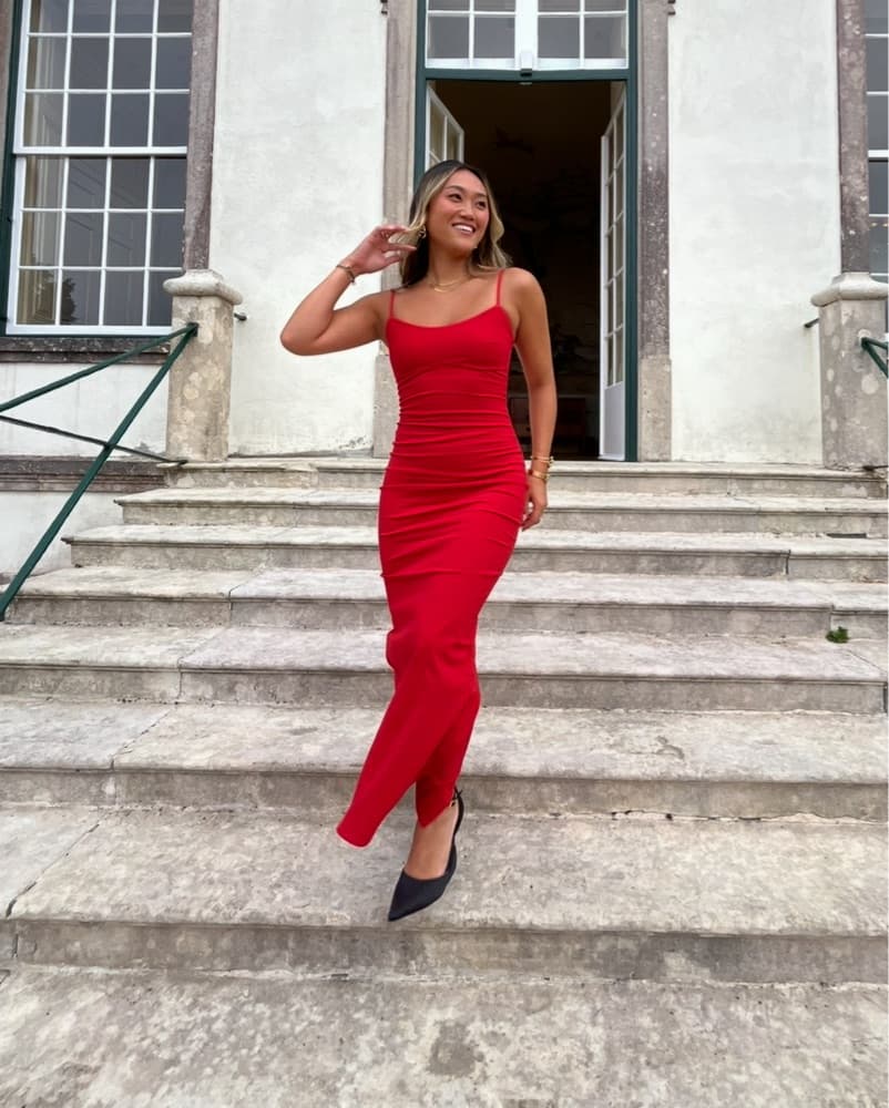 Crimson Red Dress - Image 1