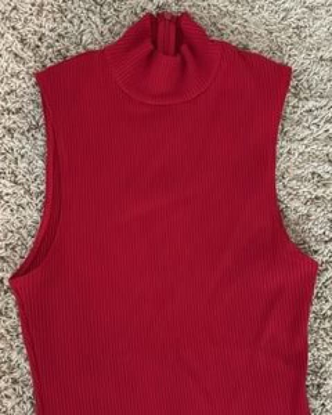 Reformation Red Mock Dress - Image 3