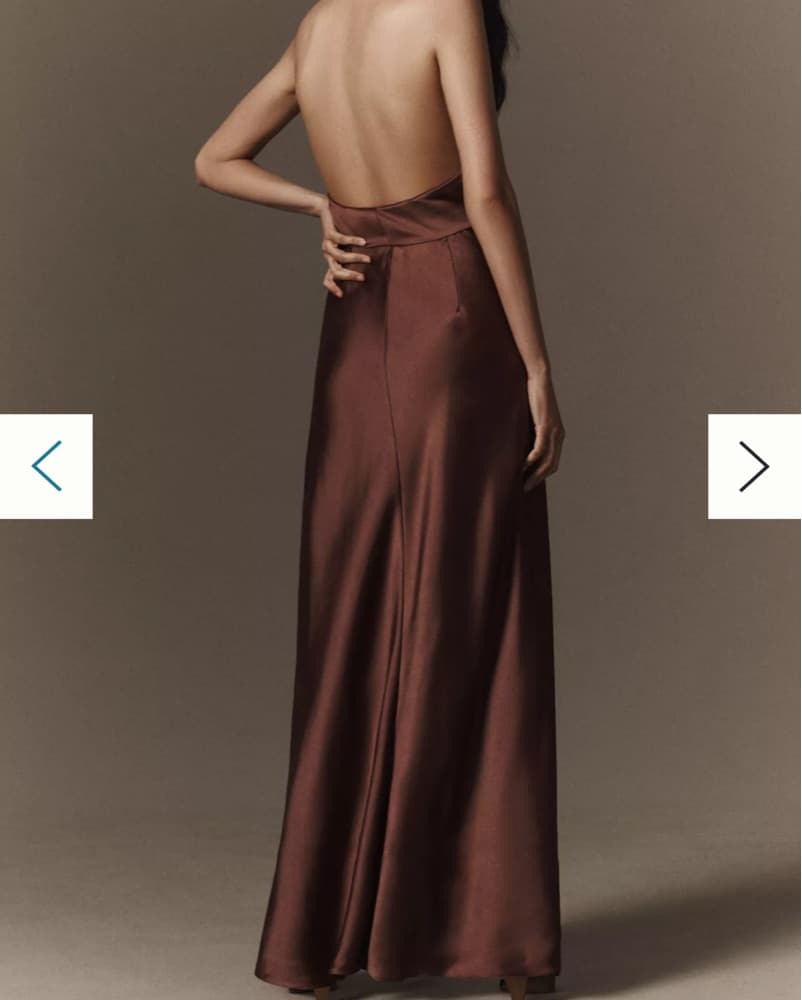 BHLDN Selma Halter-Neck Satin Maxi Dress - Image 2