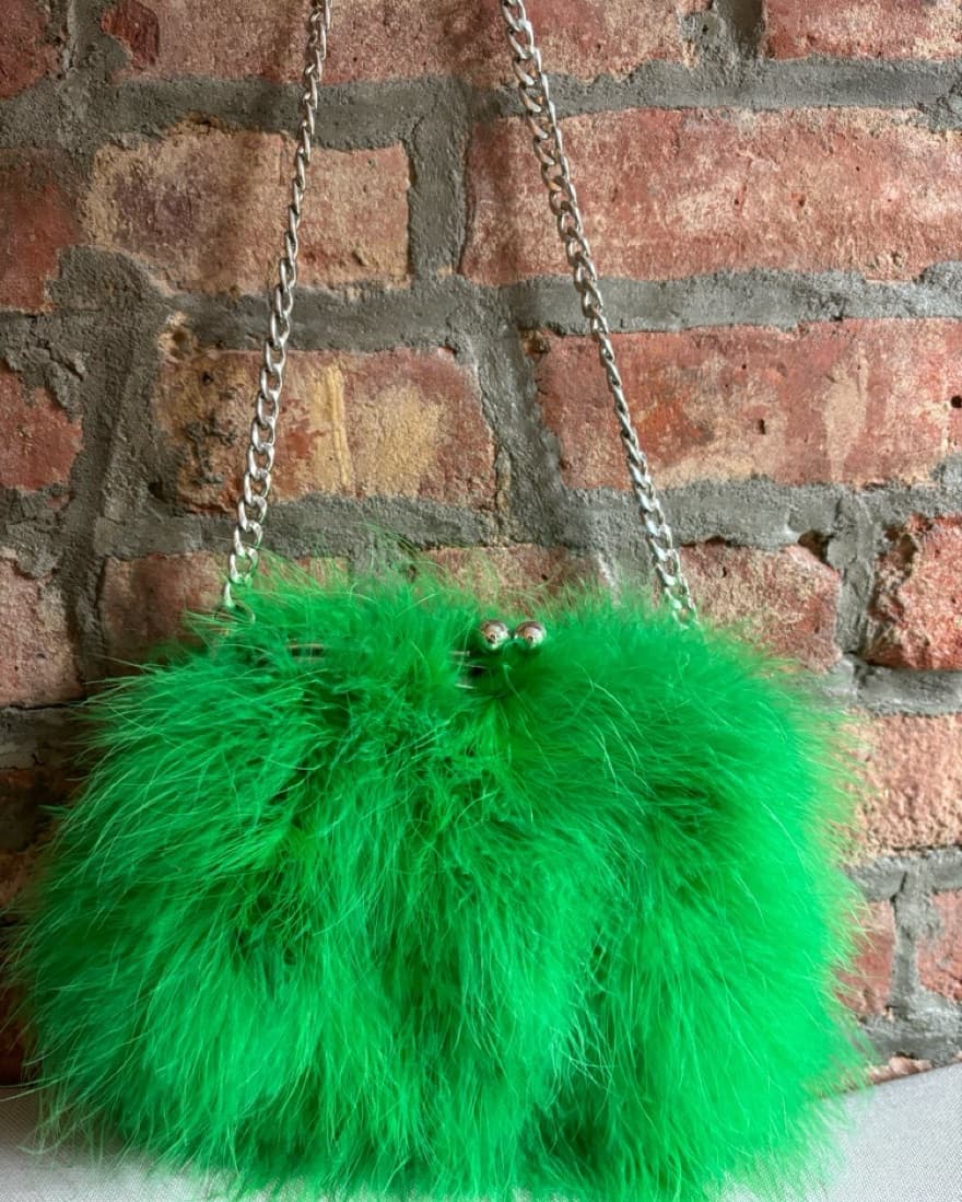 Karen Millen Feather Clutch Bag - Image 1