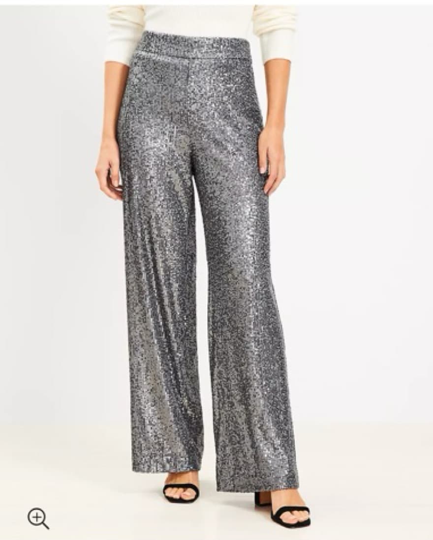 Loft Sparkly Sequin Pants  - Image 1