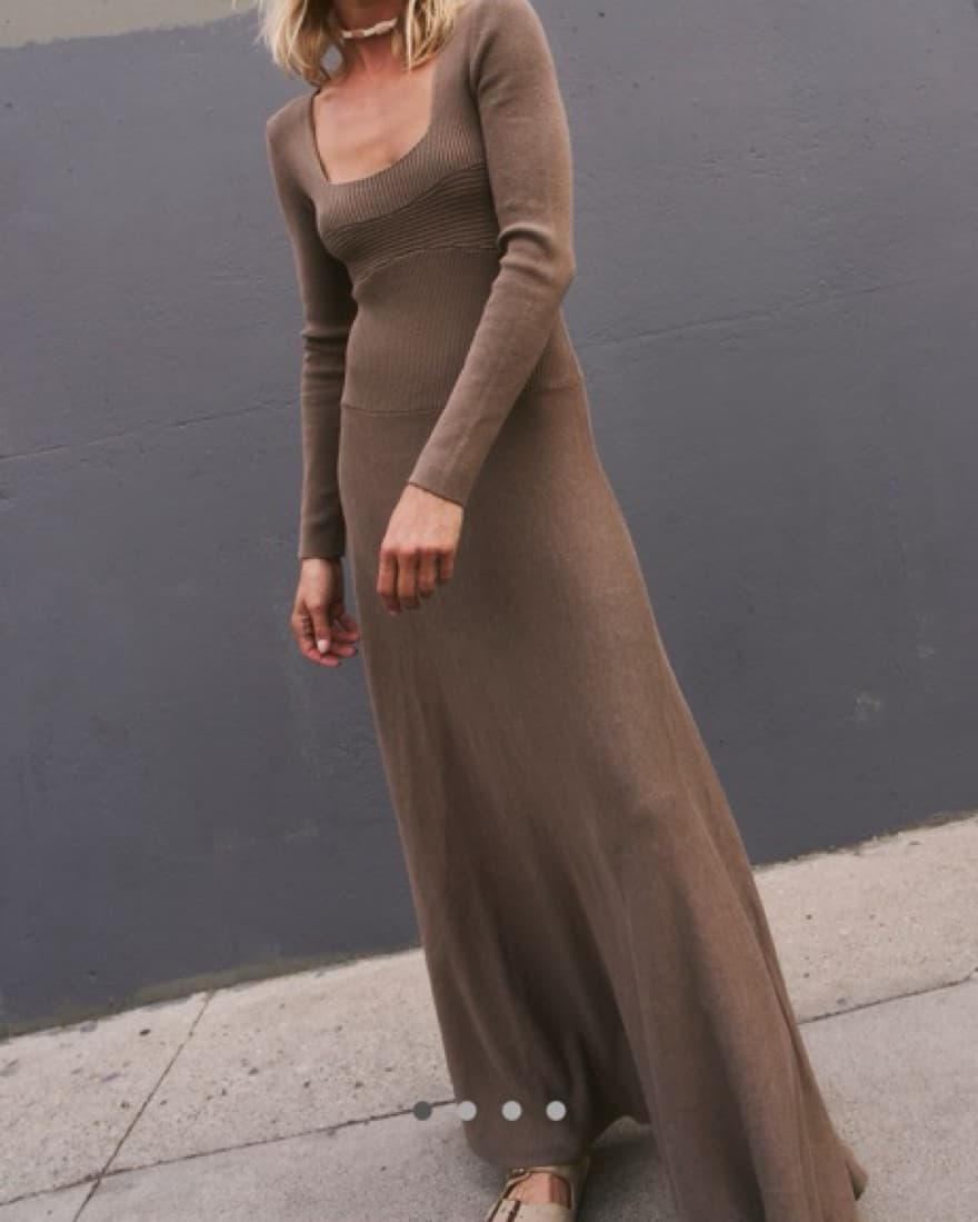 Drop-Waist Sweater Maxi Dress - Image 1