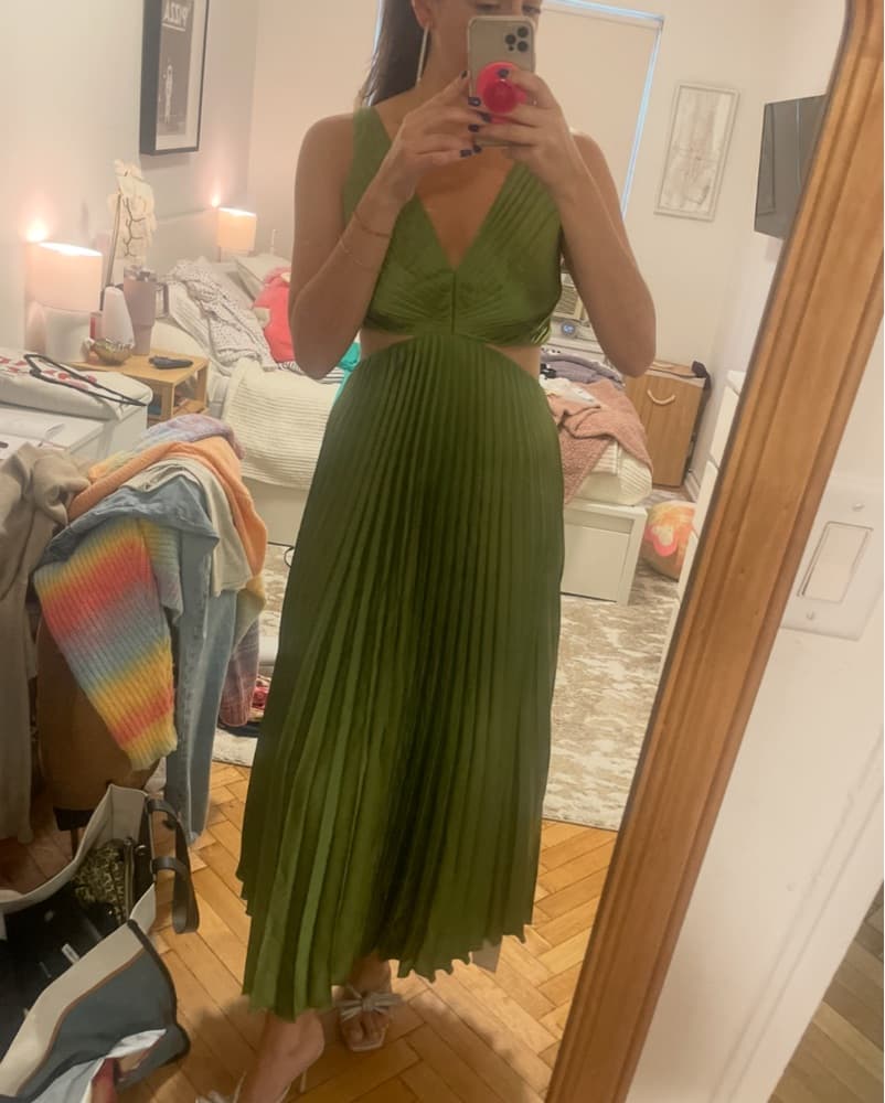 Giselle Pleated Cutout Maxi Dress  - Image 3