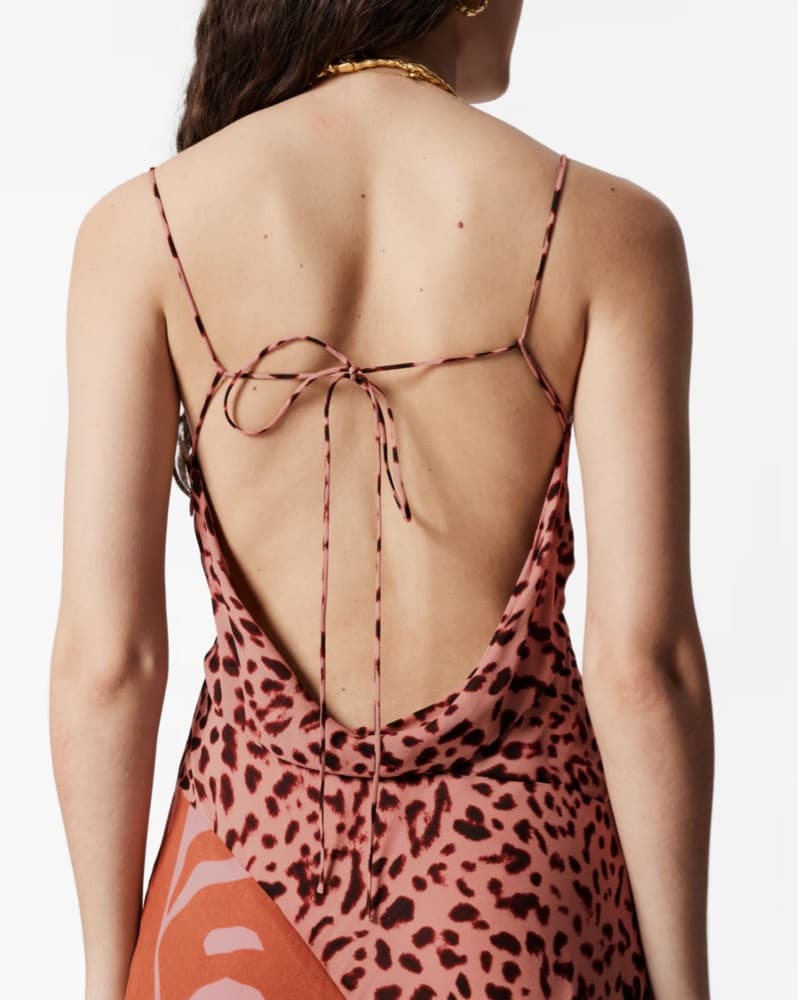 Pink, Animal Print Boho Maxi Dress - Image 2