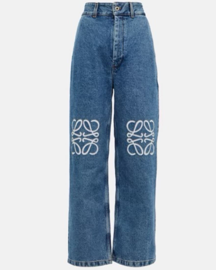 LOEWE Anagram high-rise wide-leg jeans - Image 1