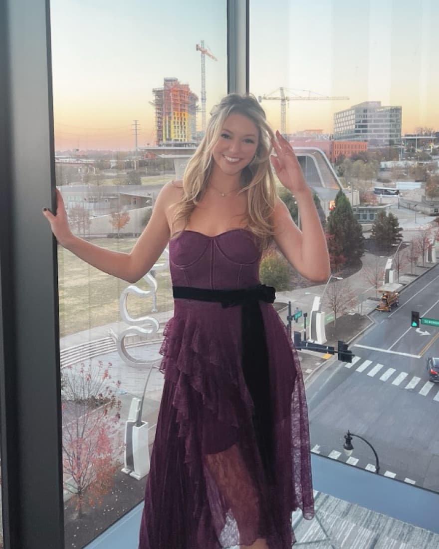 Alice & Olivia Purple Corset Lace Midi  - Image 4