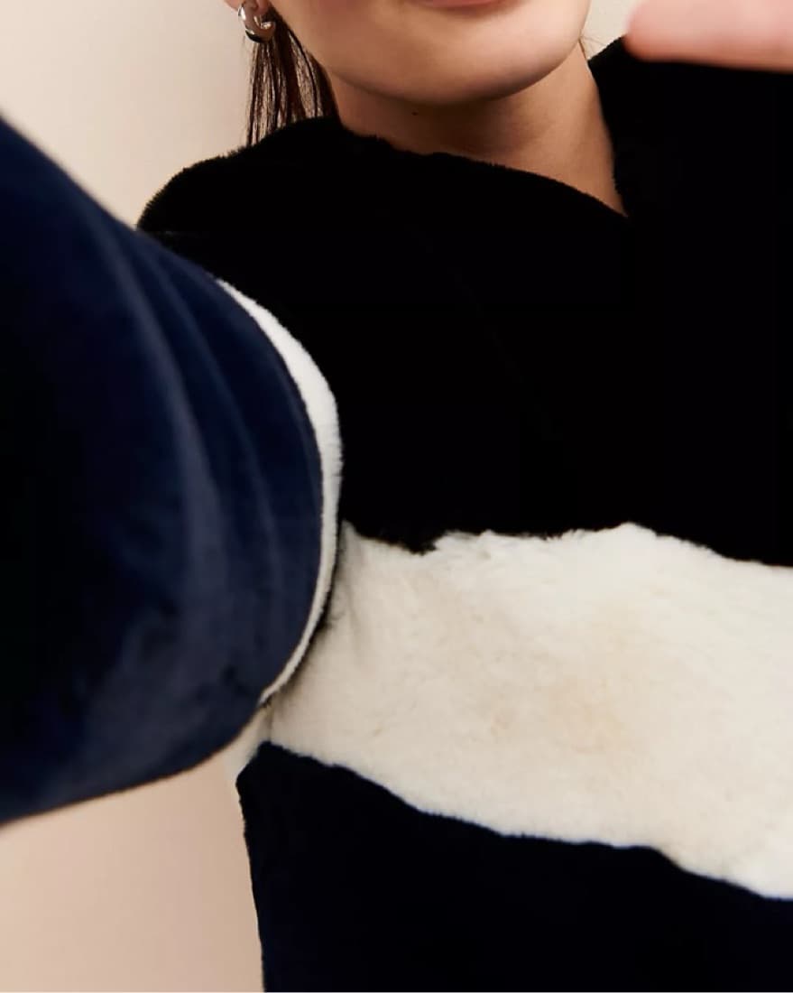 Apparis Color Block Faux-Fur Jacket - Image 4