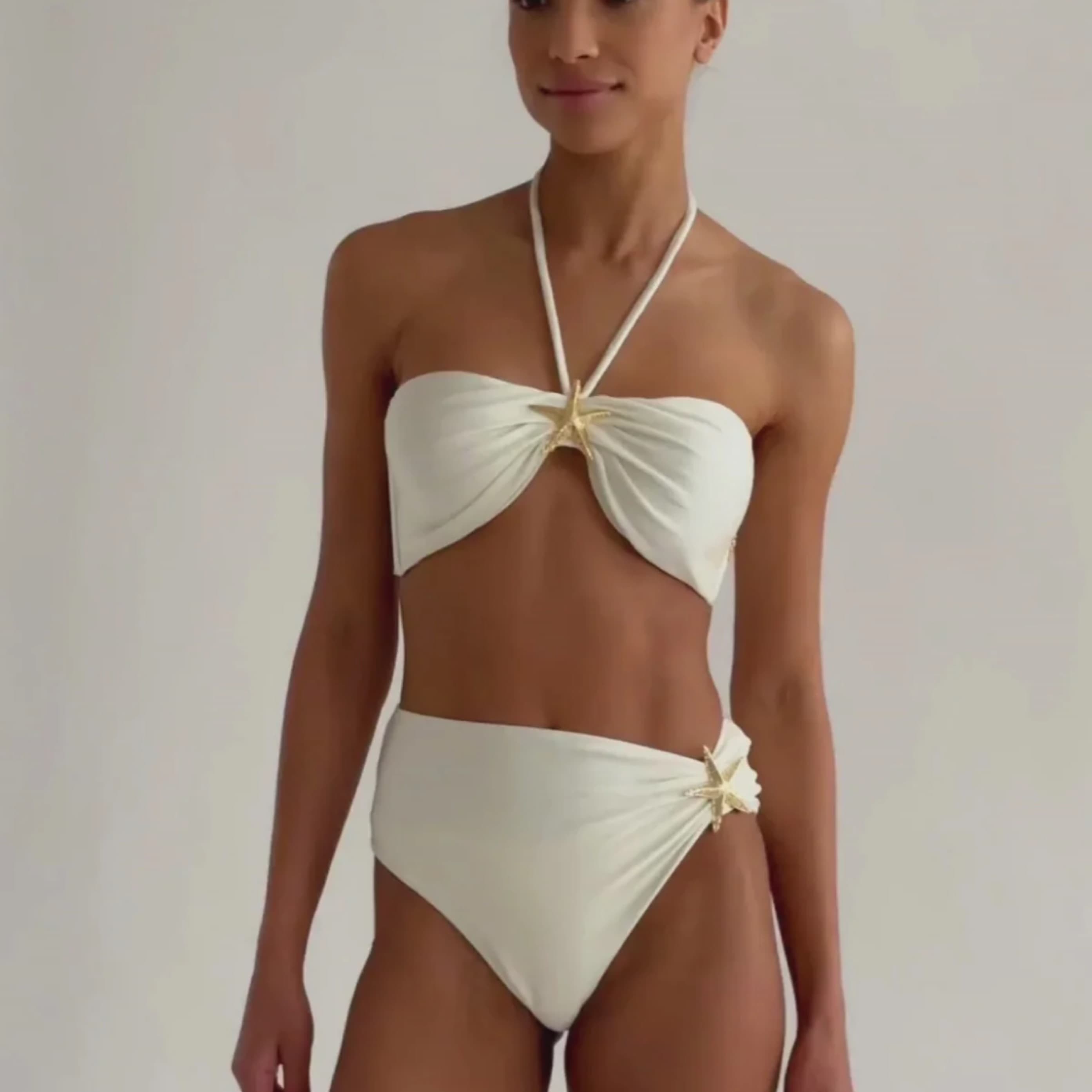white patbo starfish bikini top - Image 1