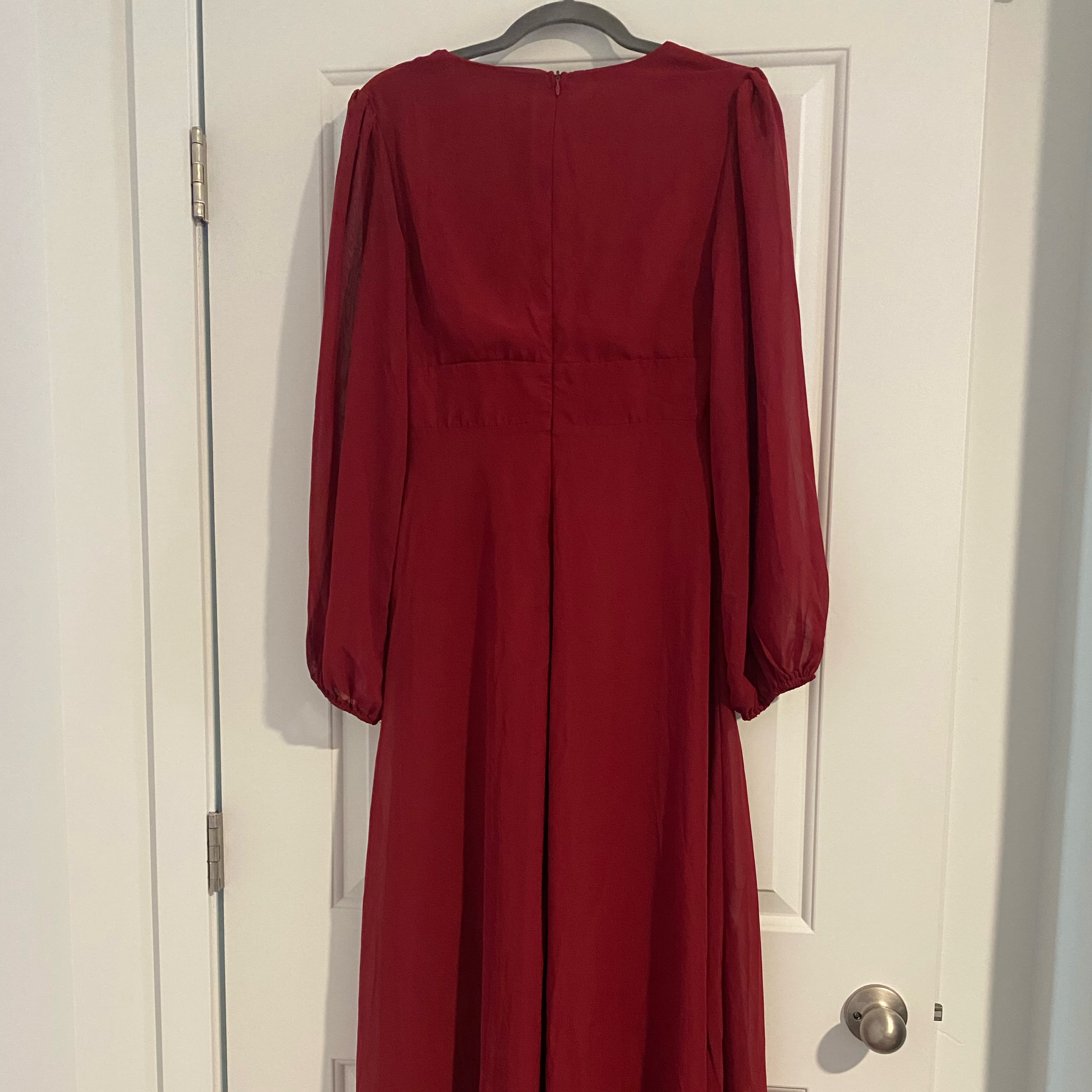 SHEIN Maroon Elegant Dress - Image 2