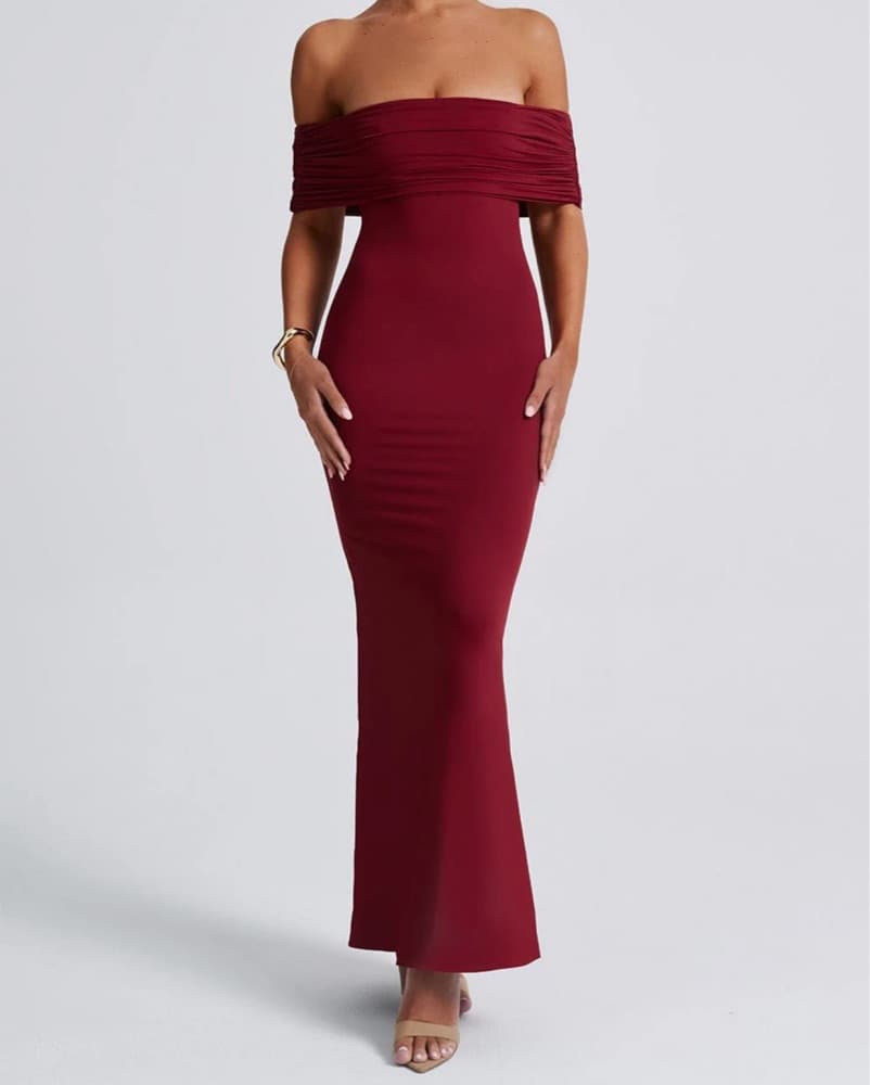 Babyboo Belinda Maxi Dress Burgandy  - Image 1