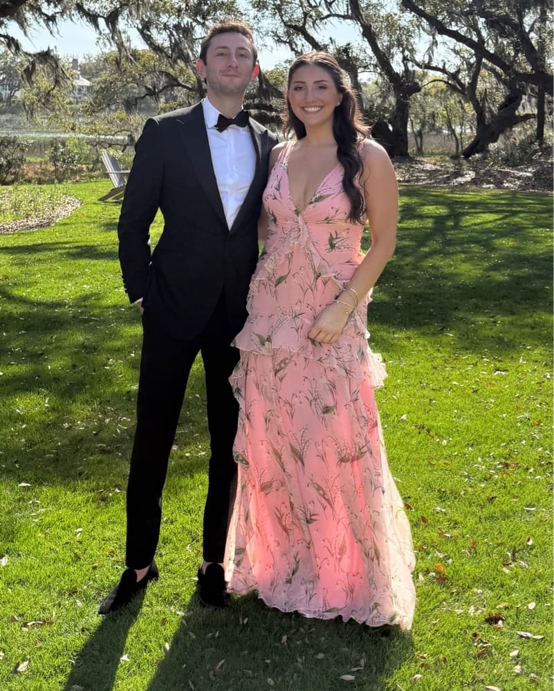 Carolina Herrera Pink Floral Gown - Image 1