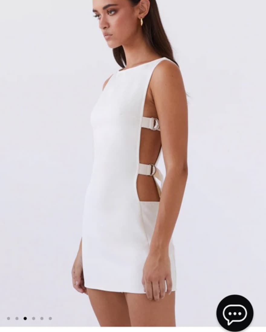 Chic White Mini Dress - Image 2