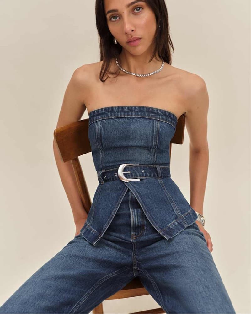 Reformation Collins Denim Top - Image 1