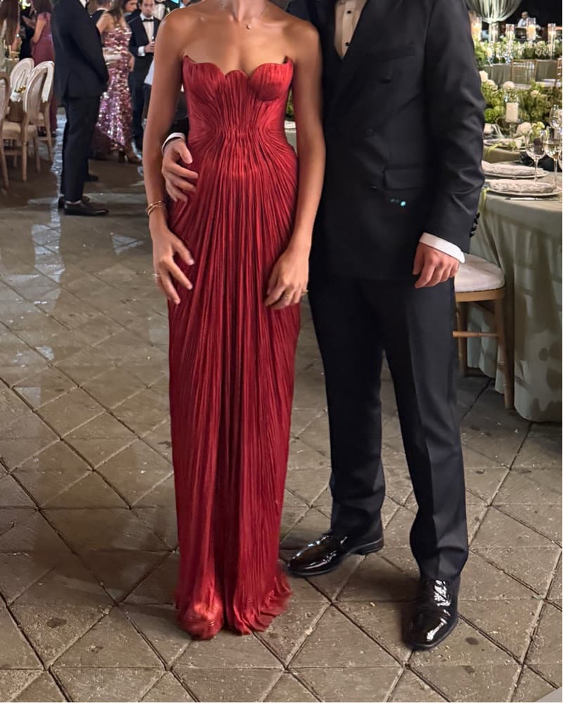 Maria Lucia Hohan Jayleen Red Dress - Image 2