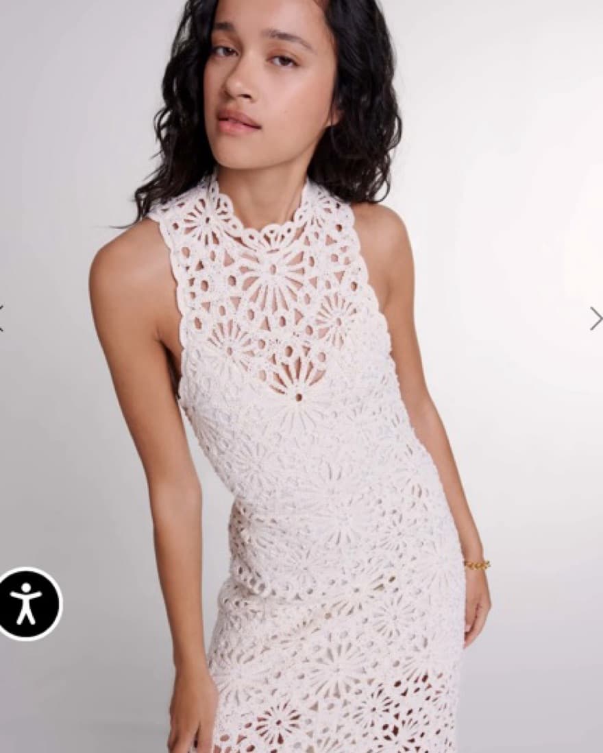Maje Crochet Maxi Dress - Image 2