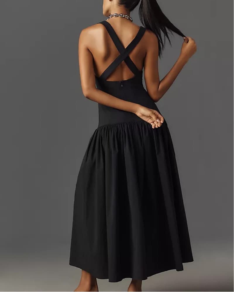 WWW Dropwaist Black Midi - Image 4