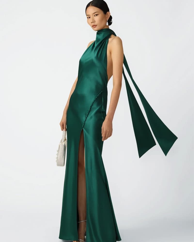 Sau Lee Penelope Backless Satin Gown - Image 1