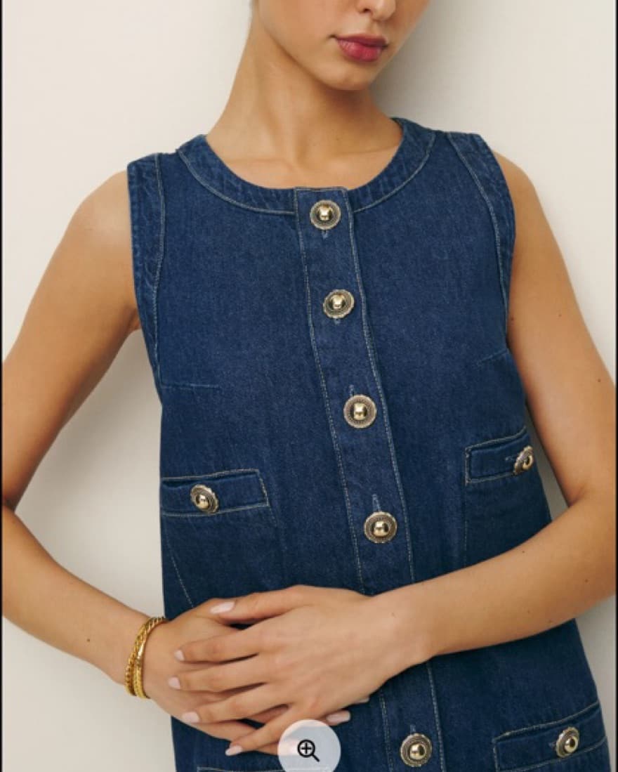 Reformation Tropez Denim Dress  - Image 3