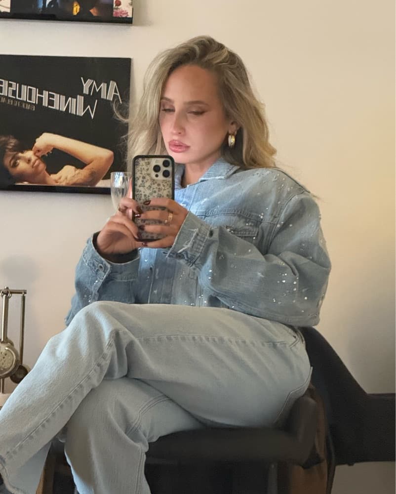Zara Sparkly Denim Jacket - Image 1