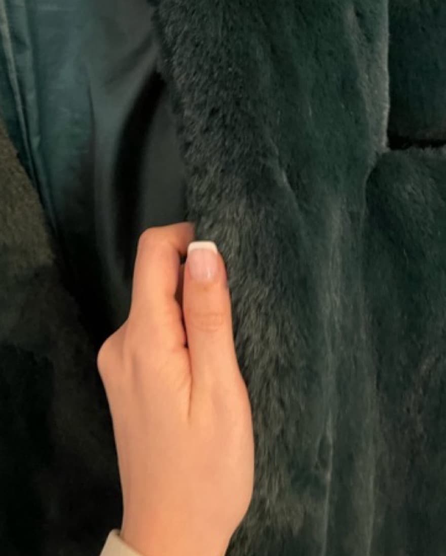 Apparis Plush Green Faux Fur Coat - Image 1