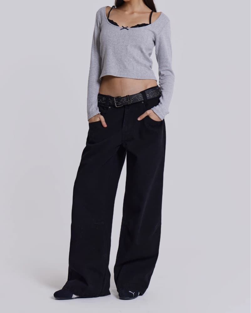 Jaded London Solid Black Colossus Jeans  - Image 2