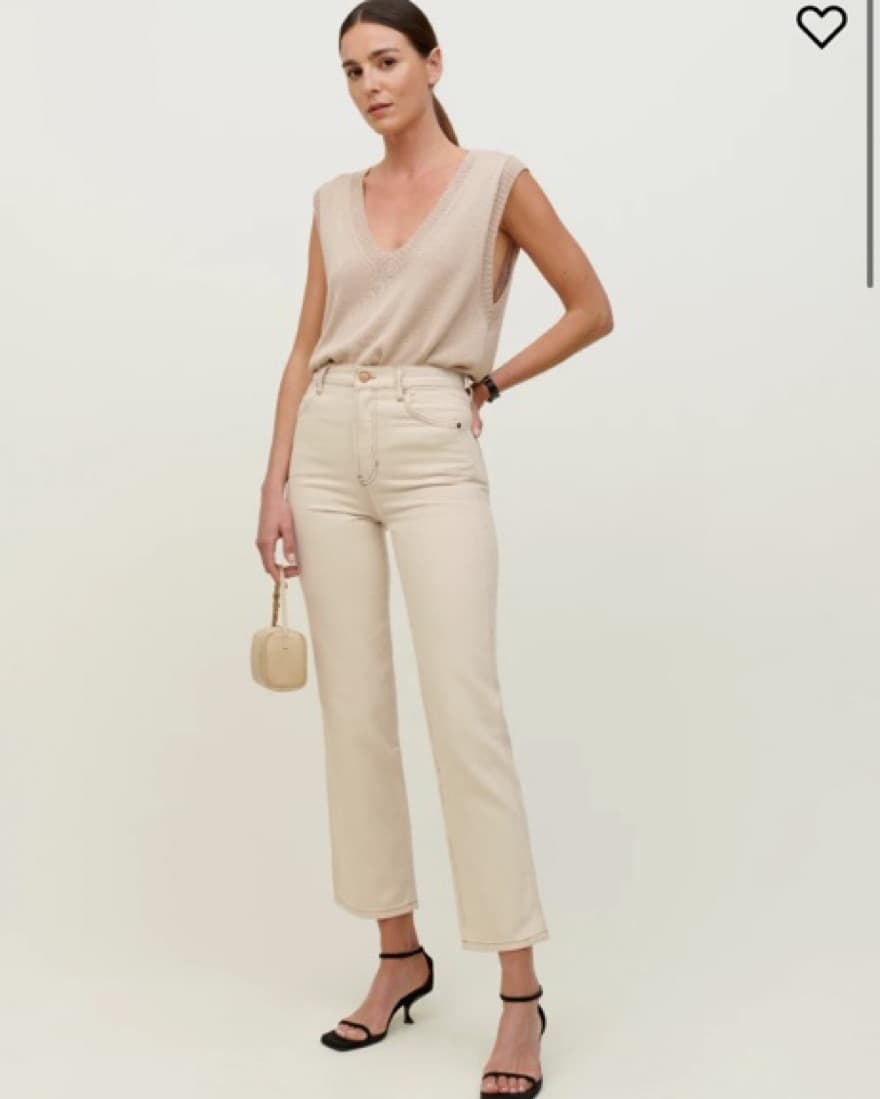 Almond Cowboy High Rise Straight Jeans  - Image 3