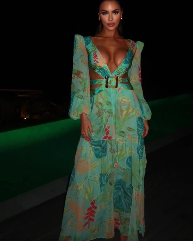 Patbo Vibrant Tropical Maxi Dress - Image 1