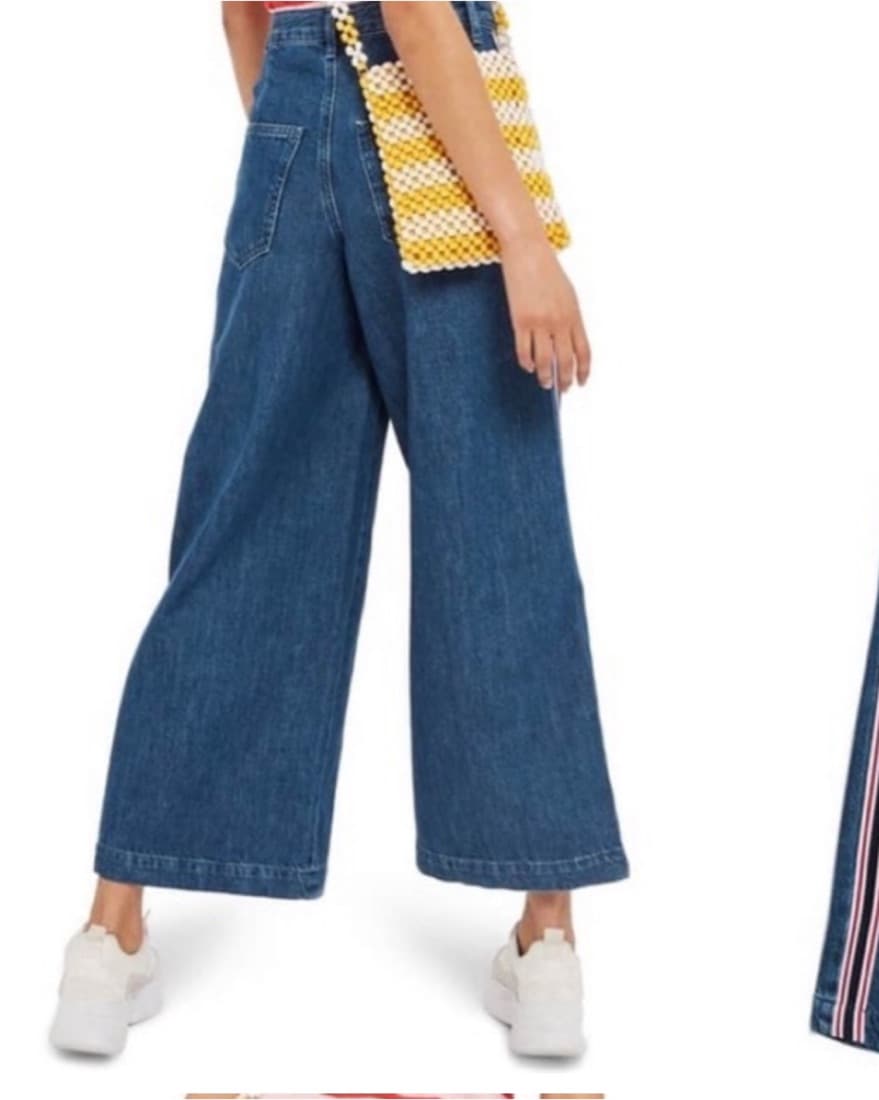 TOPSHOP PINSTRIPE WIDE LEG HIGH WAIST - Image 2