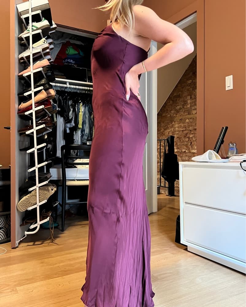 Vintage Planet Blue Silk Maxi Dress - Image 3