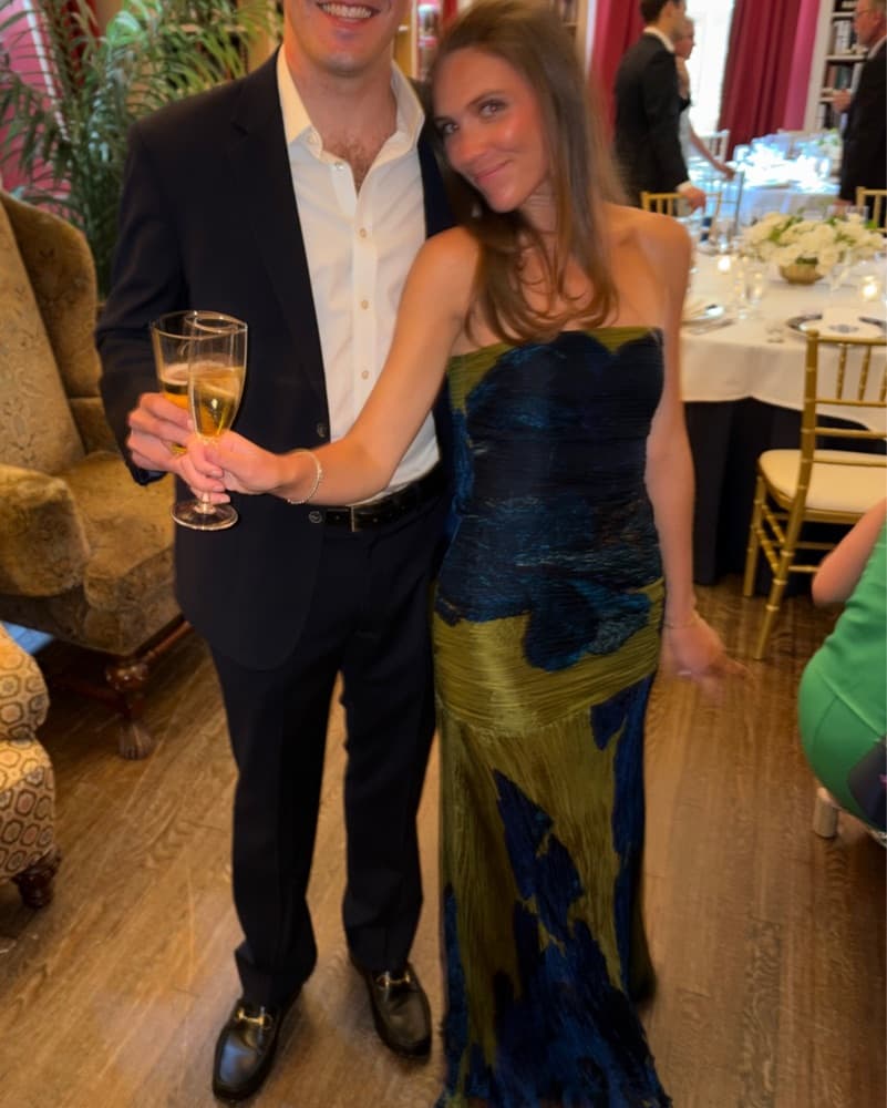 Strapless Green/Blue Dress   - Image 2