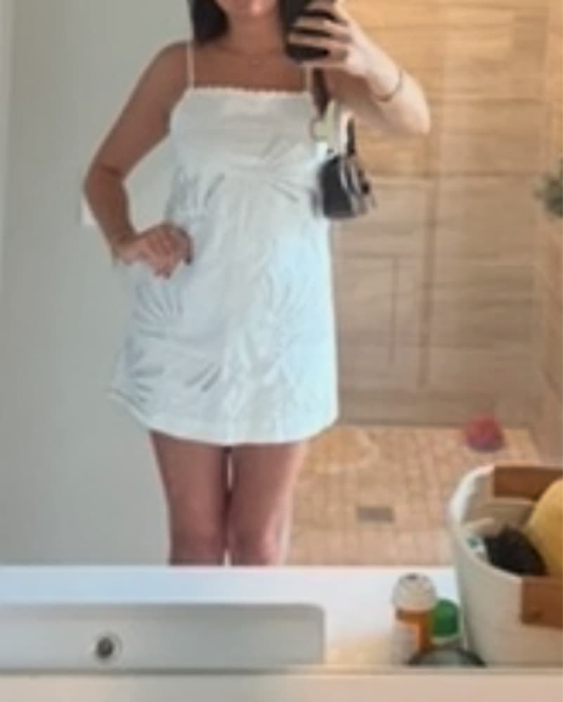 Zara White Eyelet Dress - Image 2