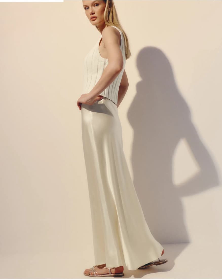Reformation Layla Silk Skirt - Image 2