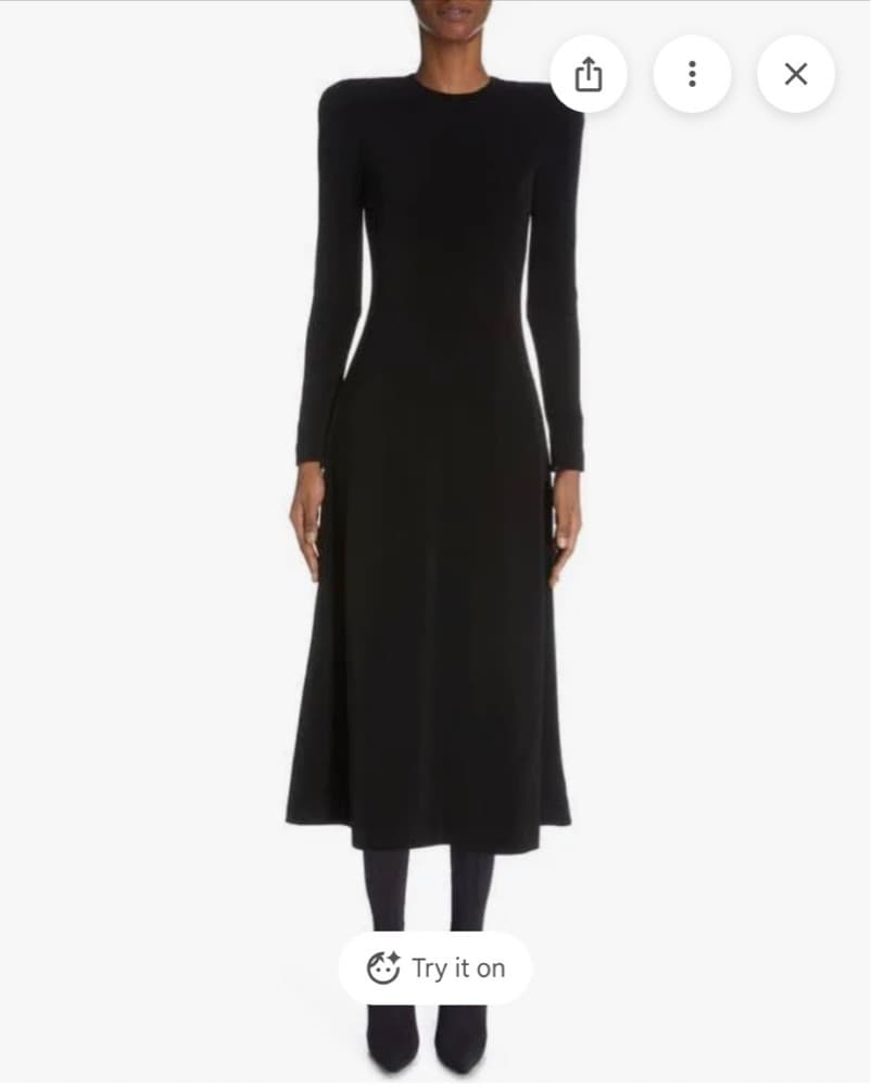 Balenciaga Elegant Black Maxi Dress - Image 3