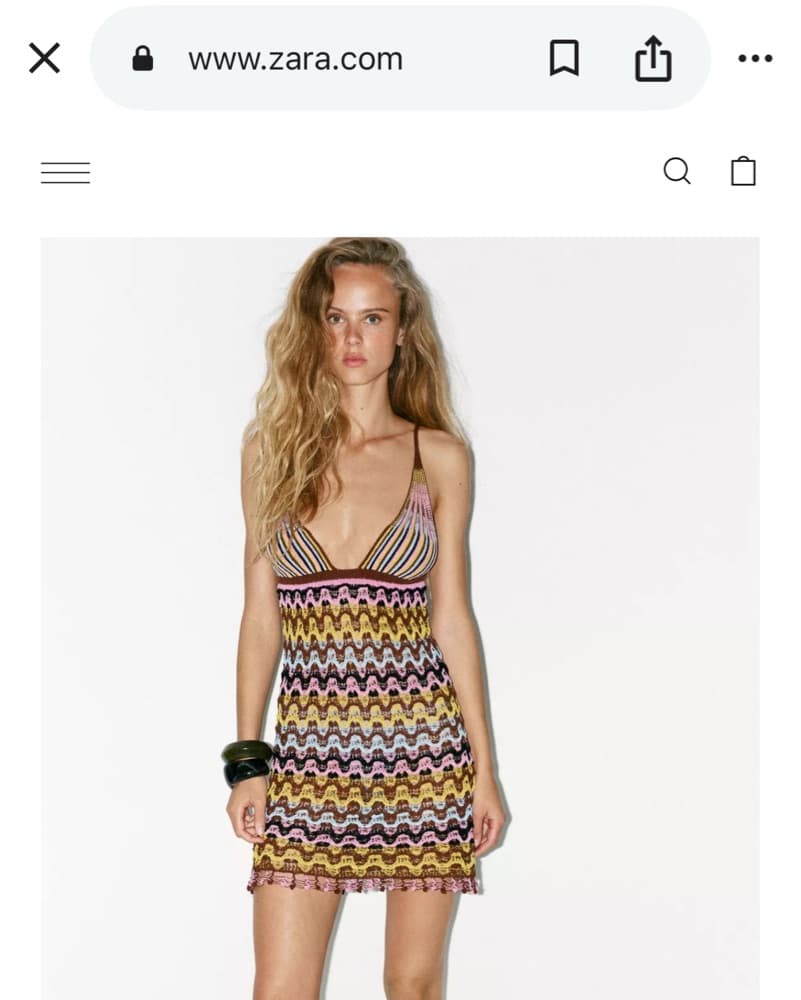 Zara Zigzag Knit Dress - Image 2